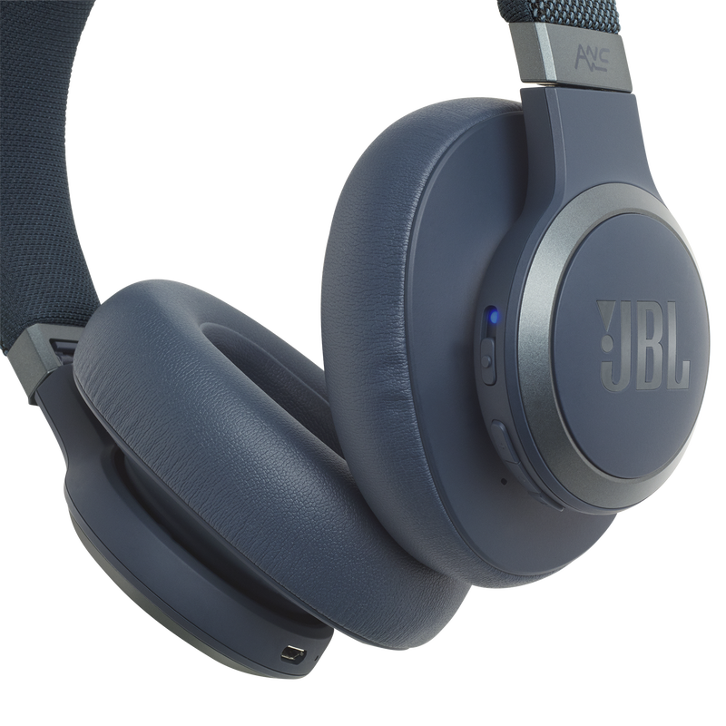 JBL Live 650BTNC - Blue - Wireless Over-Ear Noise-Cancelling Headphones - Detailshot 4 image number null